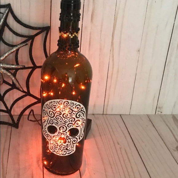 Other - Halloween Decor. Lighted bottle. Hand Made NWT